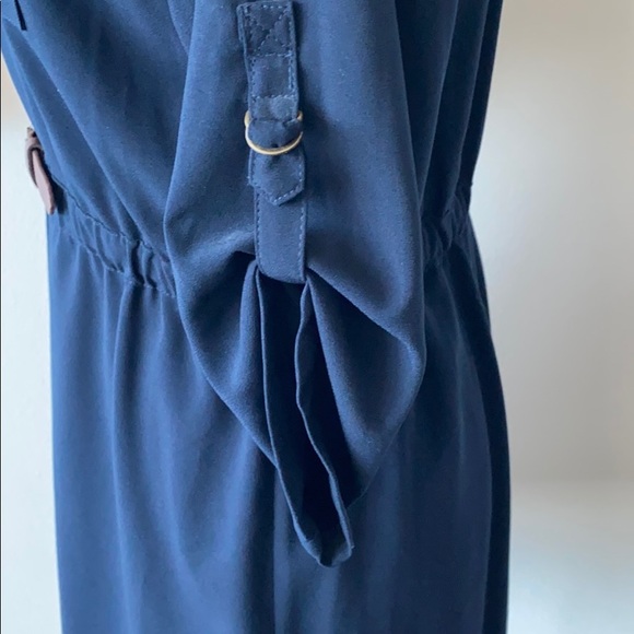 Skies Are Blue - Delaine Belted Blue Shirt Dress - Picture 7 of 11